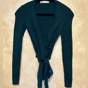 Zara faux wrap sweater